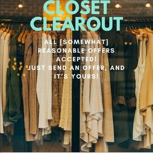 Closet Clear Out Sale